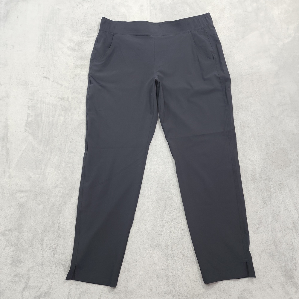 Eddie Bauer Pants Womens M Black Traveler Ankle Pull On Stretch Casual Travel